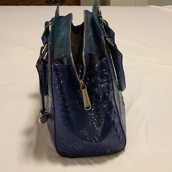 Blue/Green Brahmin Leather Purse - Picture 4 of 6